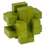 „IQ-Test“ bamboo puzzle „bar construction“ colour green