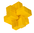 „IQ-Test“ bamboo puzzle „bloc-cross“ colour yellow