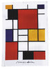 Tea towel "Mondrian Style - Bauhaus", made of cotton