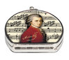 Pocket mirror "Mozart" - textile surface