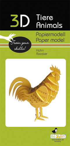 3D Papiermodell - Hahn