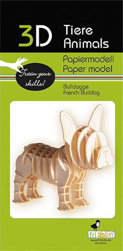 3D Paper model - French Bulldog