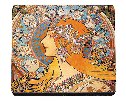 Coaster, Art Nouveau, Zodiak, Print on MDF