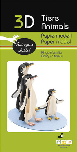 3D Paper model - Penguin family