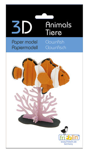 3D Papiermodell - Clownfisch