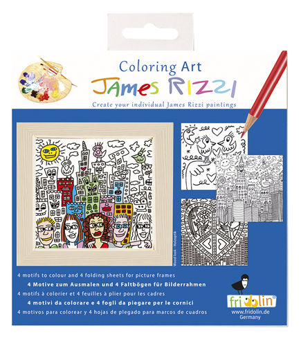 Coloring Art, James Rizzi, Ausmal-Set
