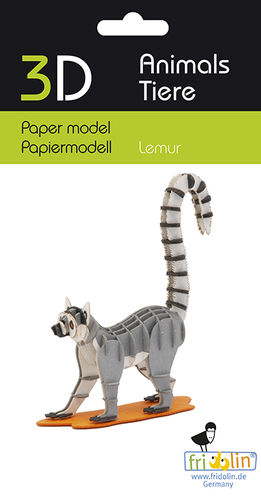 3D paper model, Lemur