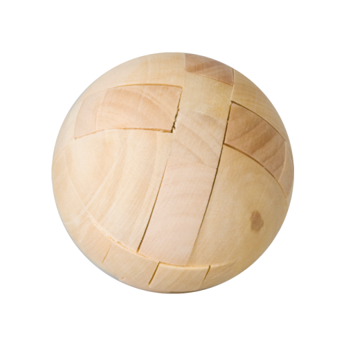 Fridolin IQ Test Holz 3D Puzzle Ball 4,7 x 7,8 x 4,7 cm 