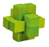 IQ-Test, "Kreuz", grün, 3D Puzzle aus Holz