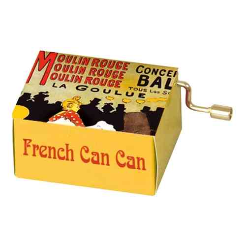 Music box "French Can Can", Moulin Rouge, Art Nouveau