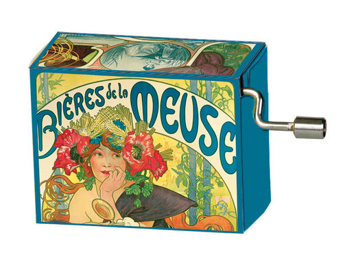 Music box "French Can Can", Bieres de la Meuse, Art Nouveau