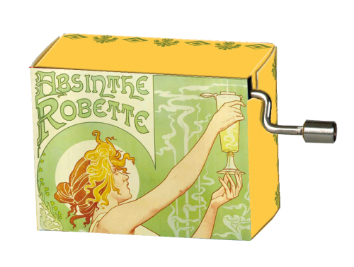 Music box "Entertainer", Absinthe Robette, Art Nouveau