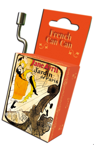 Music box "French Can Can" in box "Art Nouveau"