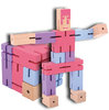 "Puzzle Boy" aus Holz, violett, lila, hellblau