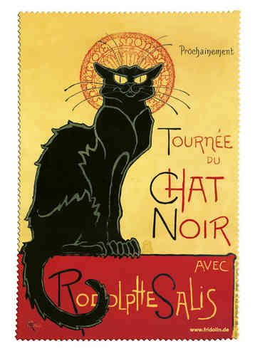 Eyeglass cleaning cloth, Chat noir