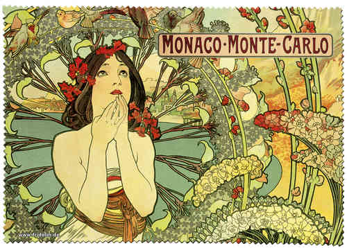 Eyeglass cleaning cloth "Art Nouveau - Monte Carlo"