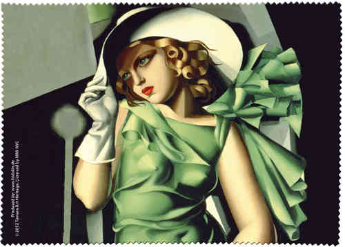 eyeglass cleaning cloth "Lempicka - Young lady with gloves"