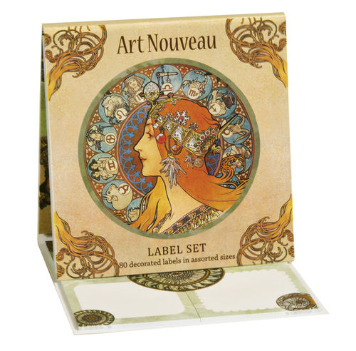 Label Set Book (80 labels) "Art Nouveau" - Fridolin