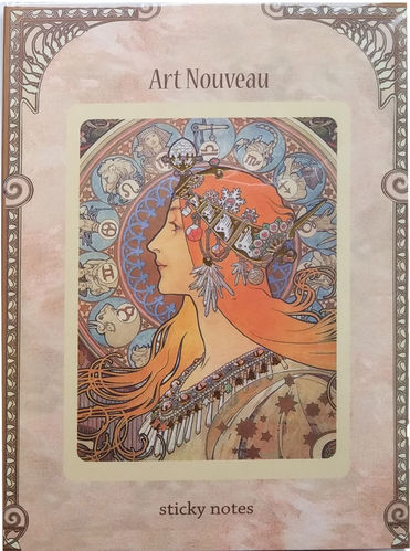 Haftnotizen-/ Klebezettel-Buch "Art Nouveau" - Fridolin