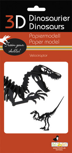 3D Papiermodell - Velociraptor
