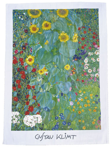 Tea towel "Gustav Klimt - Farm Garden", made of cotton