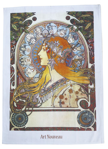 Geschirrtuch "Art Nouveau - Zodiak", aus Baumwolle