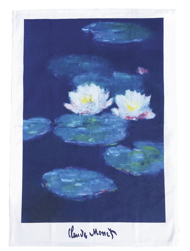 Tea towel "Monet - Water lillies", made of cotton