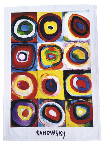 Tea towel "Kandinsky - Color Study, Squares", made of cotton