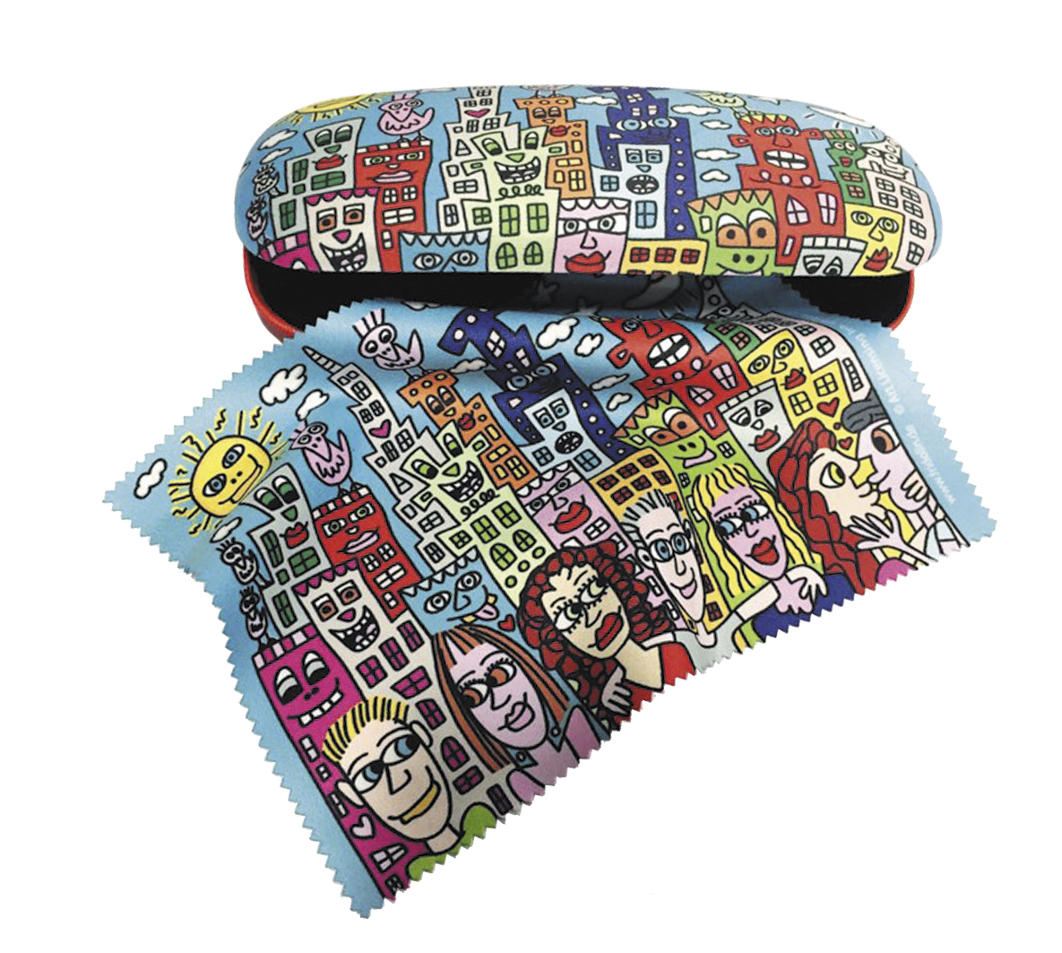 Spectacle case set „James Rizzi, hardcase/cleaning cloth
