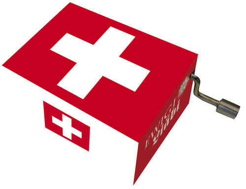 Spieluhr "Ewigi Liäbi" - Schweizer Fahne