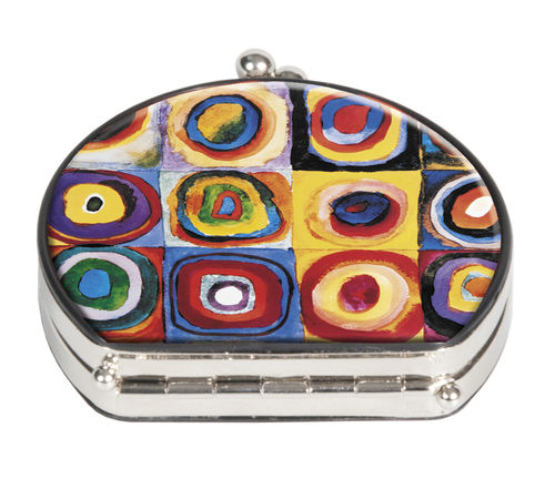 Taschenspiegel "Kandinsky - Farbstudie" - mit Textilbezug