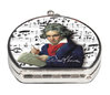 Pocket mirror "Beethoven" - textile surface