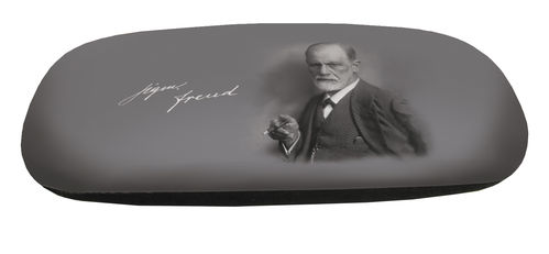 Brillenetui Set „Sigmund Freud“, Hardcase, Putztuch