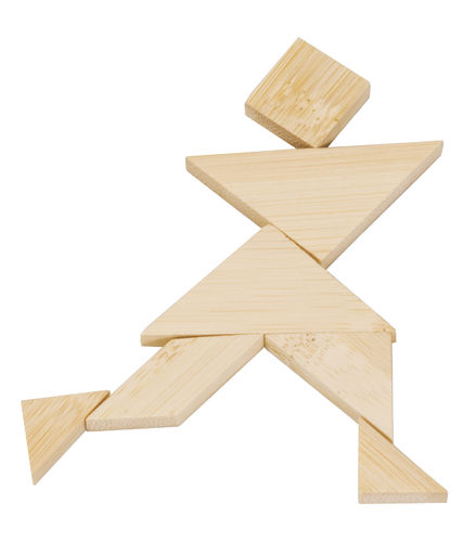 IQ-Test in a case bamboo "tangram"