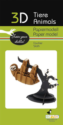 3D Papiermodell - Faultier