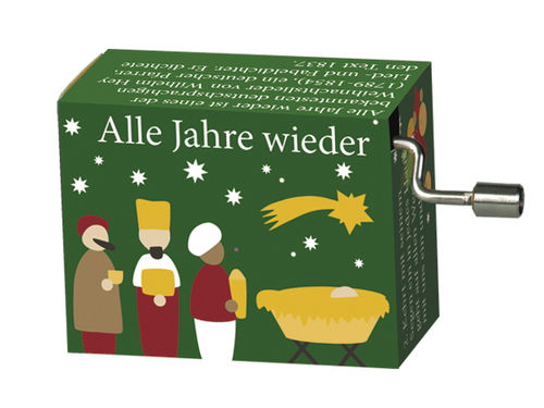 Spieluhr "Alle Jahre wieder" - Weihnachts-Design