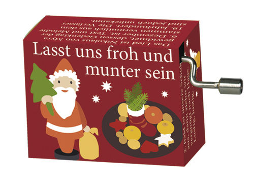 Spieluhr "Lasst uns froh und munter sein" - Weihnachts-Design