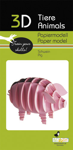 3D Papiermodell - Schwein