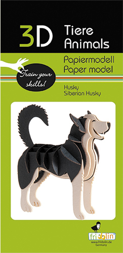 3D Paper model - Siberian Husky