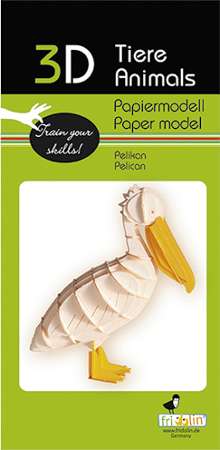 3D Papiermodell - Pelikan