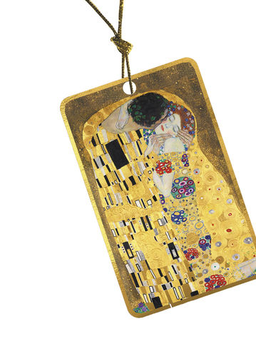 Gift tags "Gustav Klimt -The Kiss" with golden frame