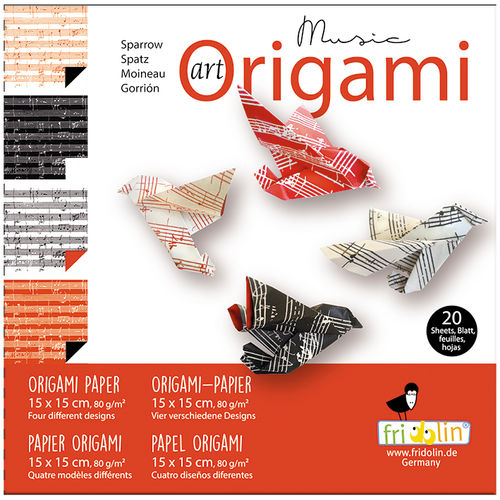 Art Origami - Notenblätter - Spatz