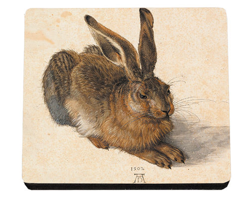 Coaster, Albrecht Duerer, Hare, Print on MDF