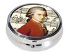 Pillendose, rund, Wolfgang Amadeus Mozart