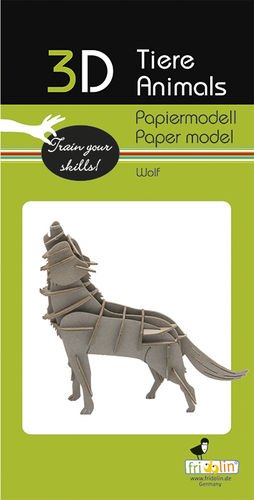 3D Papiermodell - Wolf
