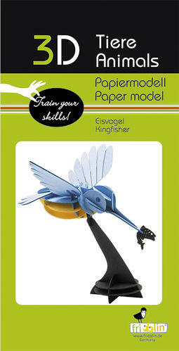 3D Papiermodell - Eisvogel