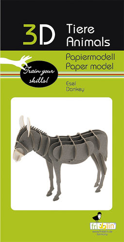 3D Papiermodell - Esel