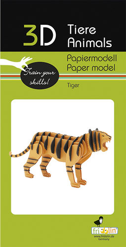 3D Papiermodell - Tiger