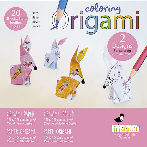 Coloring Origami -  Hasen