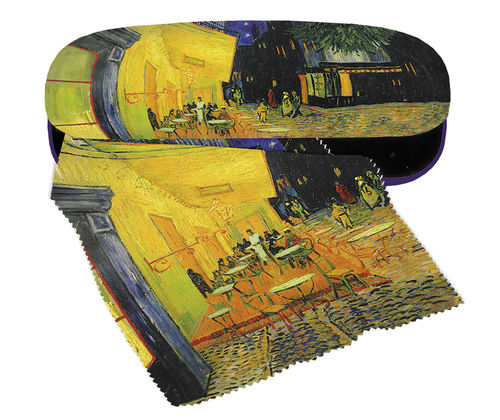 Brillenetui Set „Van Gogh - Cafe de Nuit“, Hardcase+Putztuch